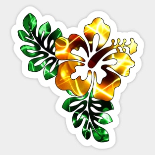 Electric Hibiscus - Yellow Sticker